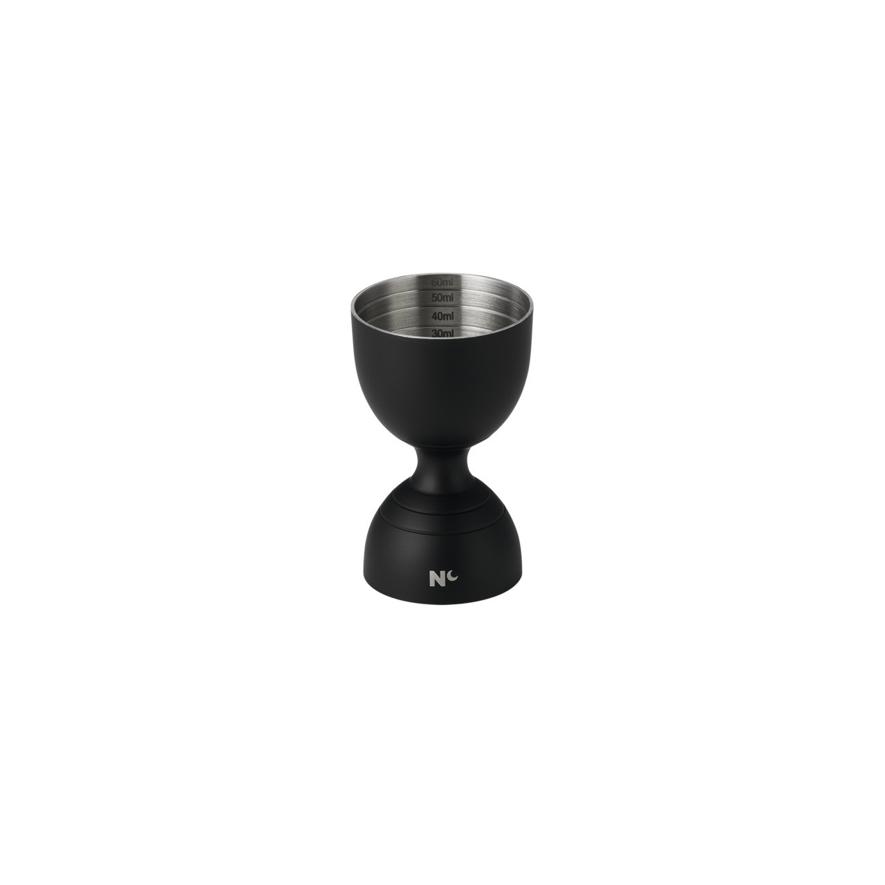 Jigger Rim Bell 80 mm hoch / 0,03 l / 0,06 l schwarz matt
